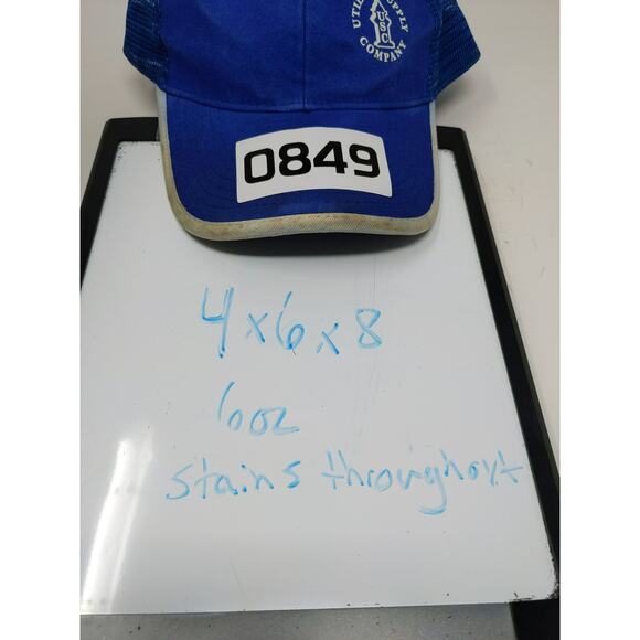 Utility Supply Company Mesh Back Strapback Hat Prime Cap Blue - Picture 10 of 10